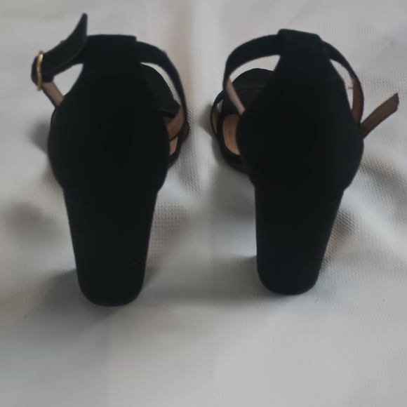 Merona Open Toe Black Heels Women's Shoes Size 8.5 Pre-owned Good Condition - Picture 4 of 6